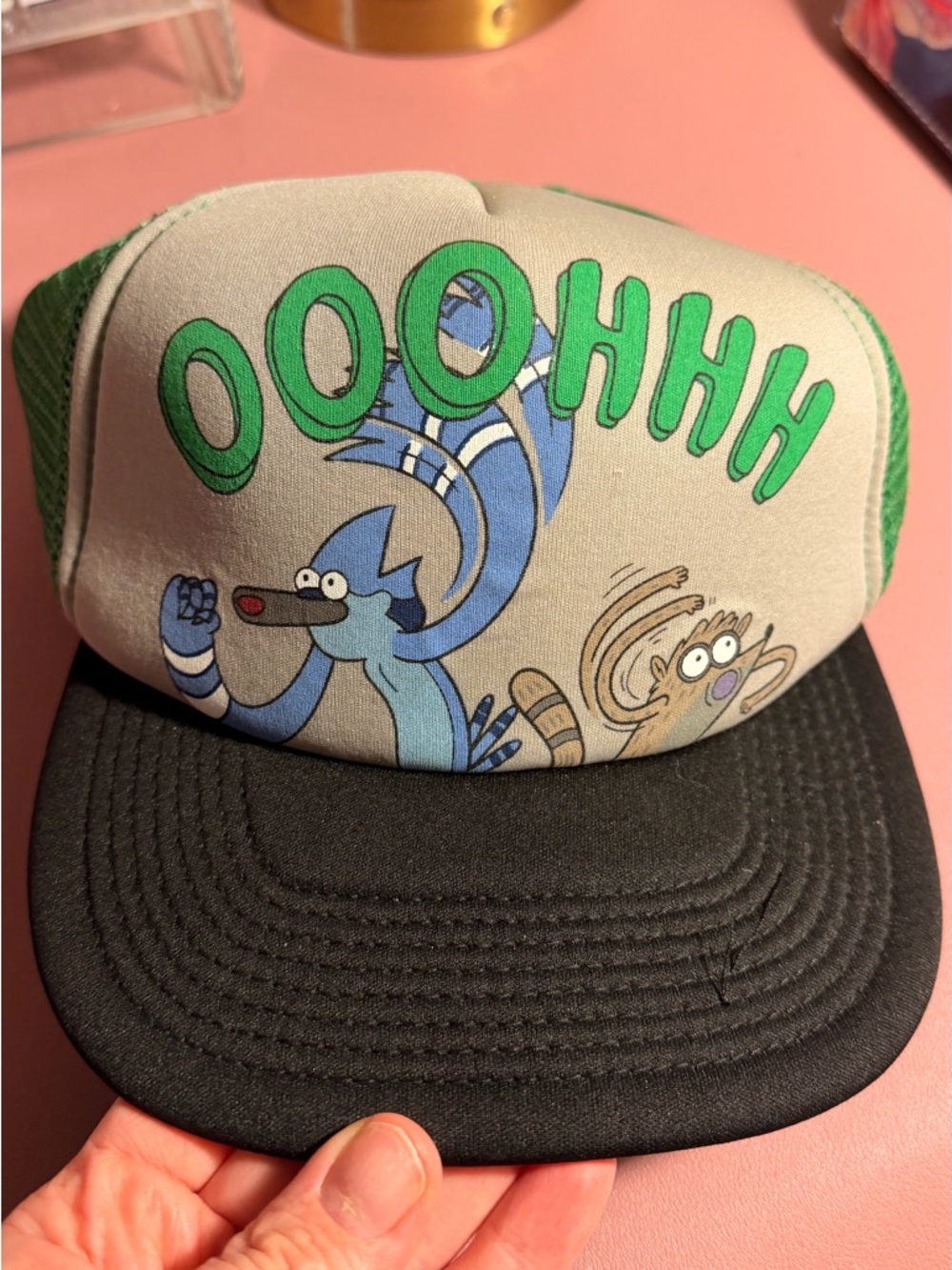 Cartoon Network Green and Black Mesh Snapback Cap Rick Morty